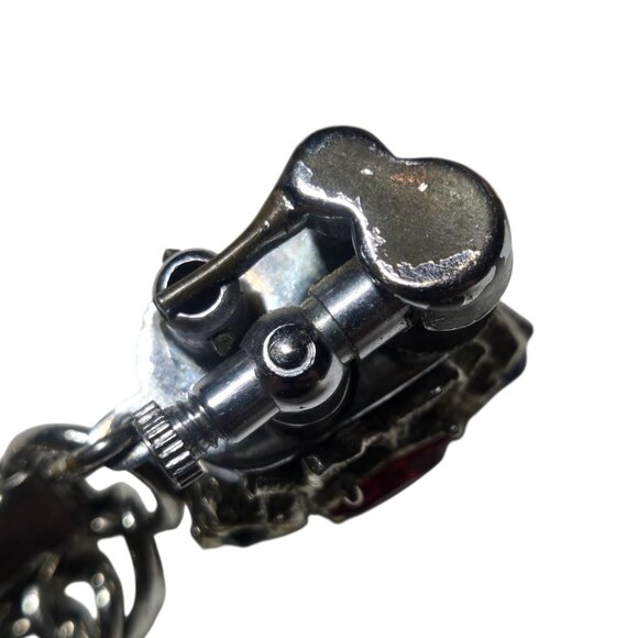 Vintage Bracelet Miniature Lighter Charm With Jeweled Embellishments - Picture 8 of 16